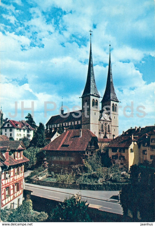 Luzern - Lucerne - Hofkirche - church - 4604 - Switzerland - unused - JH Postcards