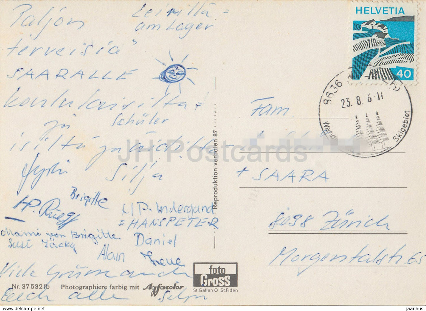 Nordostschweiz - Suisse orientale - carte - Suisse - utilisé