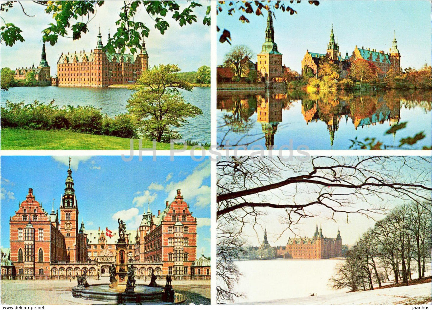 Frederiksborg - The Four Seasons - multiview - 1978 - Denmark - used - JH Postcards