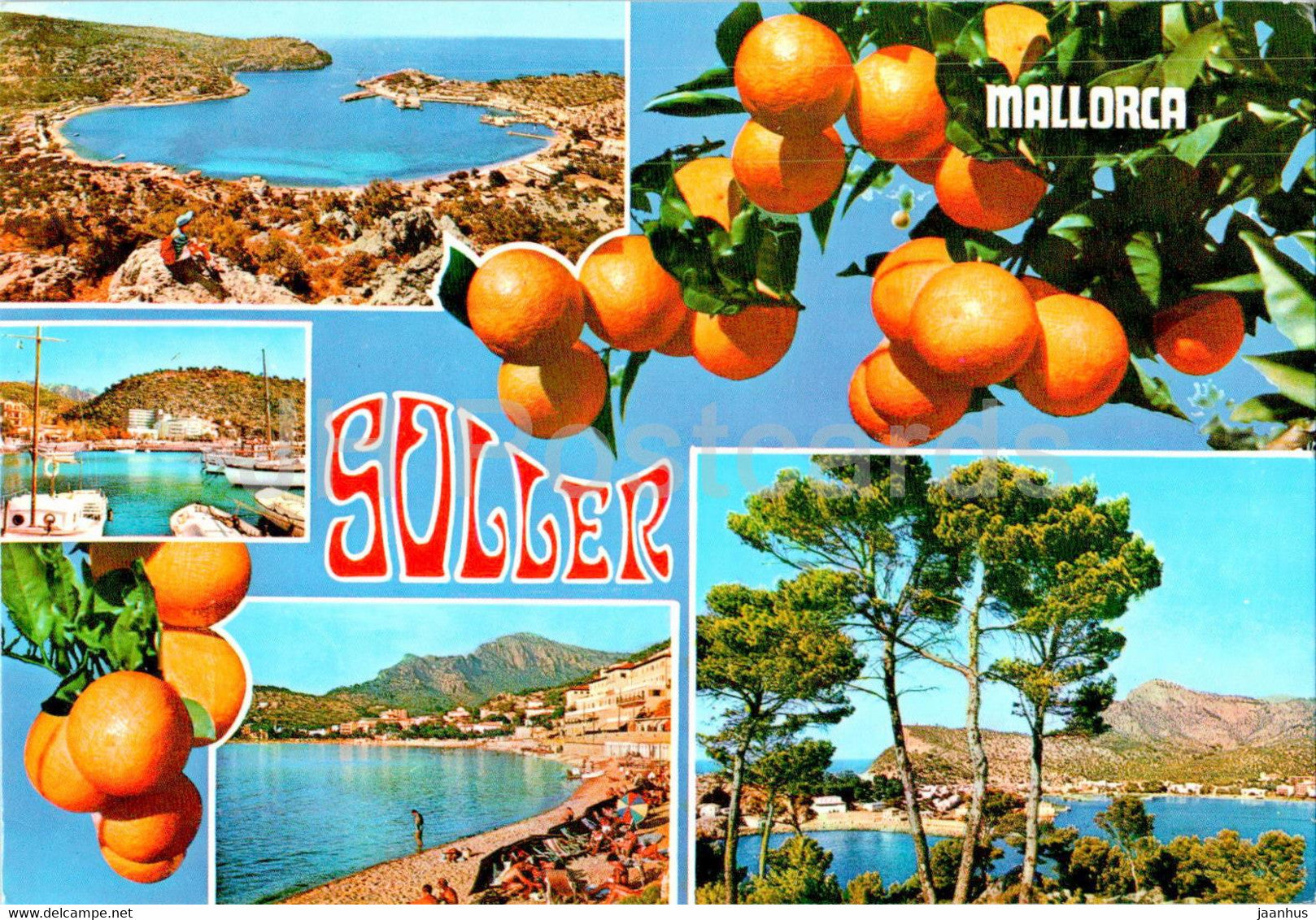 Soller - Mallorca - orange - multiview - 2604 - Spain - used - JH Postcards