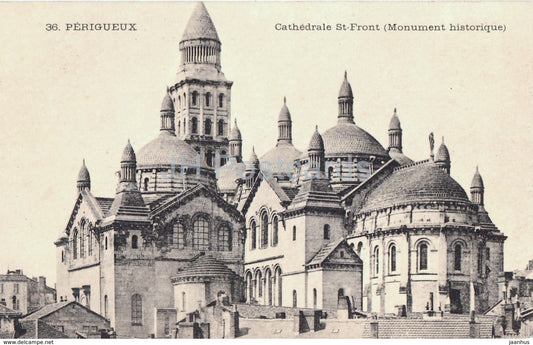 Perigueux - Cathedrale St Front - Monument Historique - cathedral - 36 - old postcard - 1915 - France - used - JH Postcards