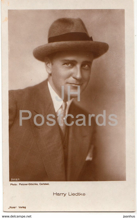German actor Harry Liedtke - Film - Movie - 3112 - Germany - old postcard - unused - JH Postcards