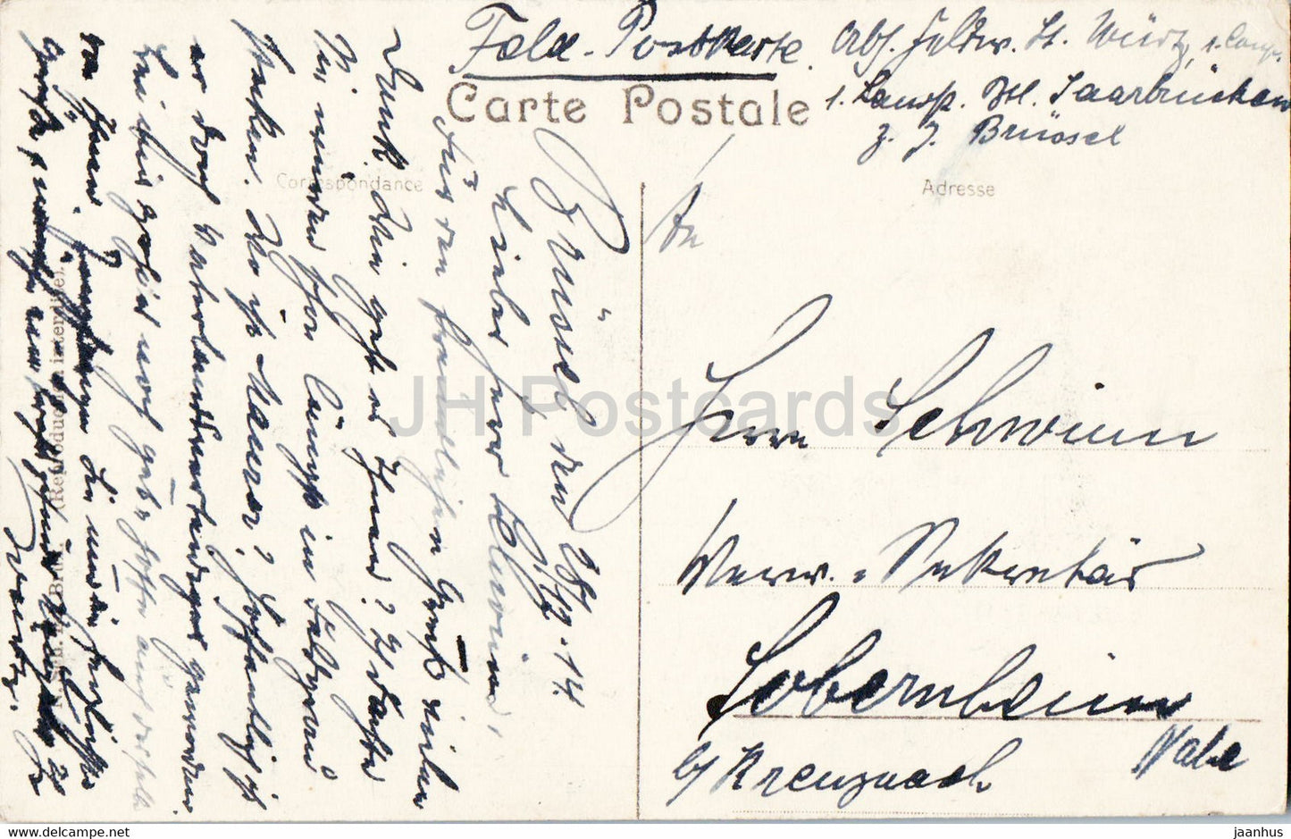 Bruxelles - Bruxelles - Grand Place et Maison du Roi - carte postale ancienne - 1914 - Belgique - occasion