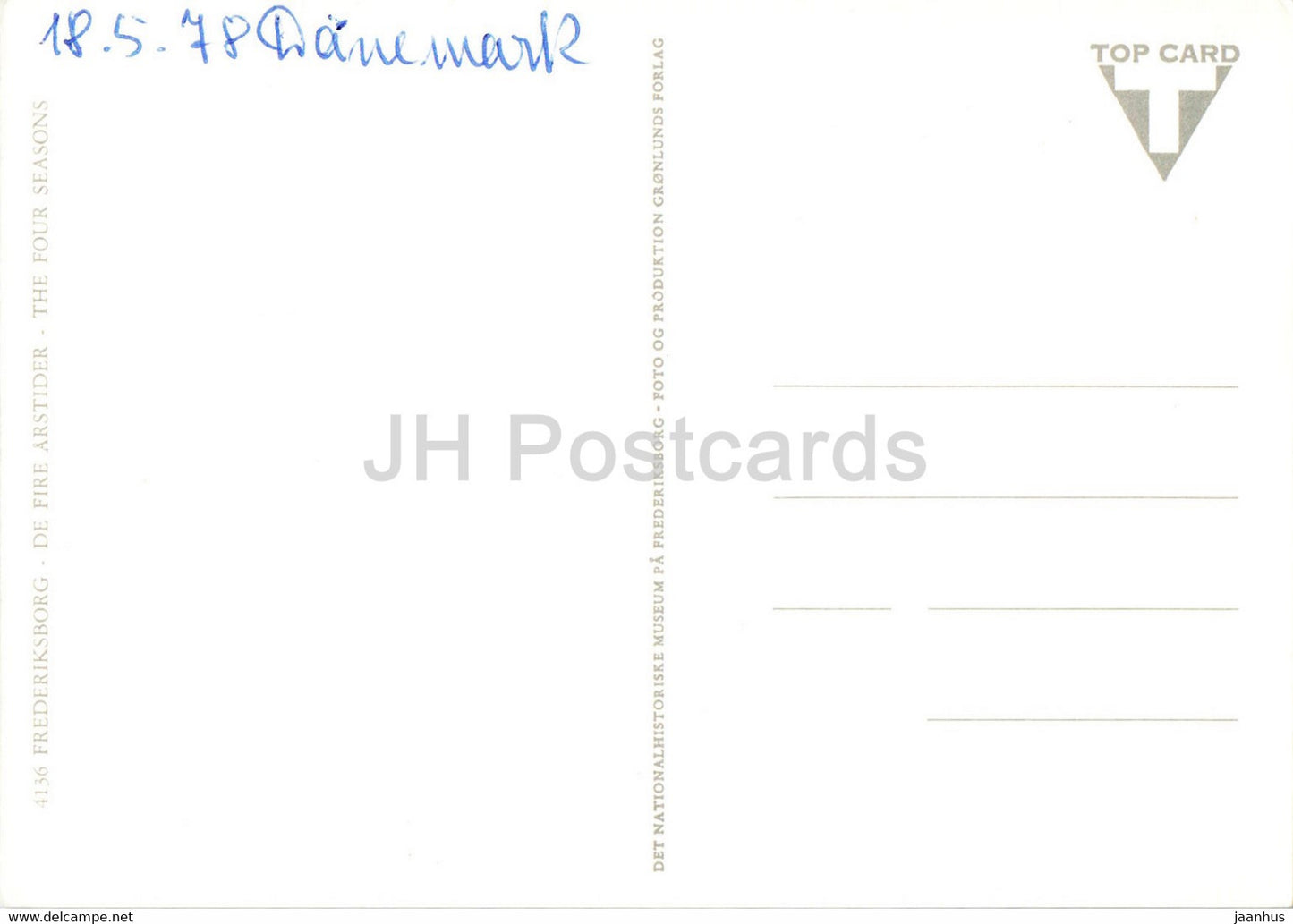 Frederiksborg - The Four Seasons - multiview - 1978 - Denmark - used