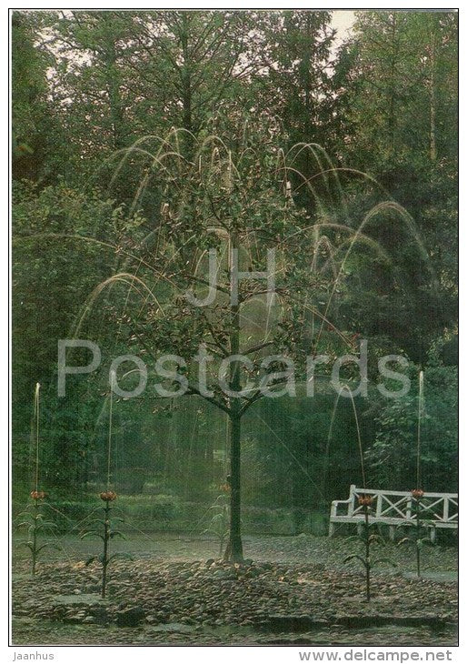 The Oak and Tulips Trick Fountains , 1802 - The Fountains of Petrodvorets - 1987 - Russia USSR - unused - JH Postcards