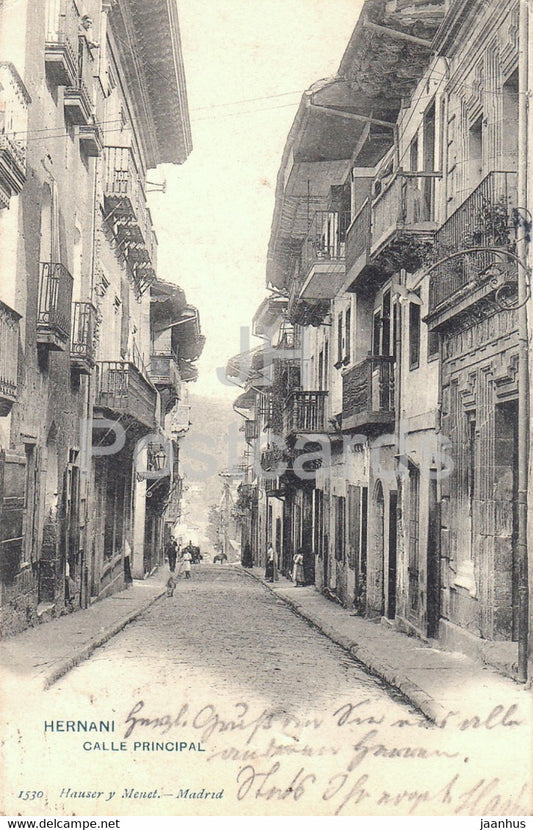 Hernani - Calle Principal - old postcard - Spain - used - JH Postcards