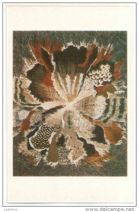 L. Erm - Carpet , Hoar-Frost , 1973 - textile - Tapestries and Ceramics in Soviet Estonia - unused - JH Postcards