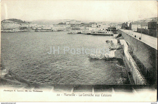Marseille - La Corniche aux Catalans - 20 - old postcard - 1904 - France - used - JH Postcards