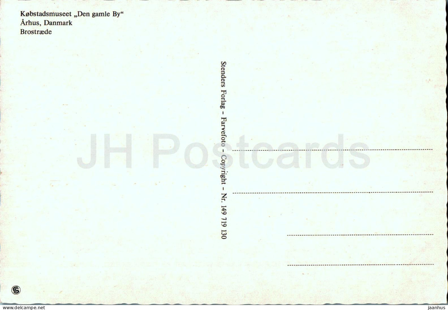 Arhus - Aarhus - Kobstadmuseet Den Gamle By - Brostraede - 149 - Danemark - inutilisé 