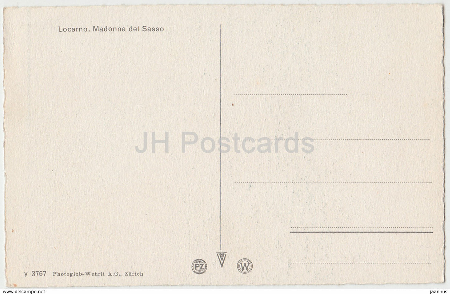 Locarno - Madonna del Sasso - 3767 - old postcard - Switzerland - unused