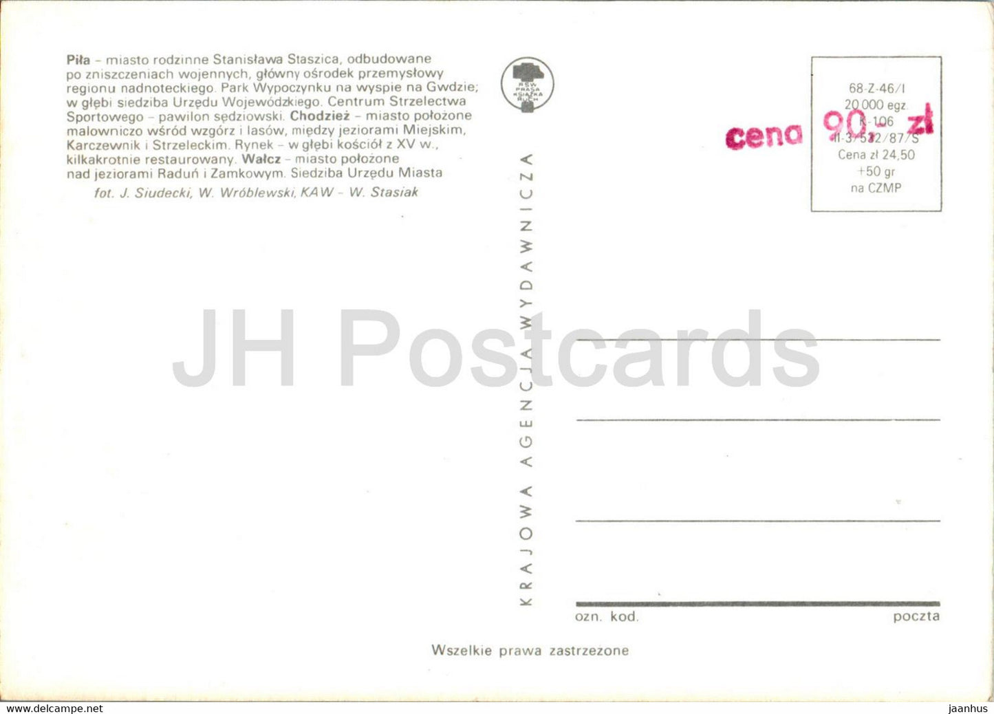 Pila - Krajobraz Ziemi Pilskiej - Chodziez - Walcz - Die Landschaft des Pila-Landes - Multiview - Polen - unbenutzt