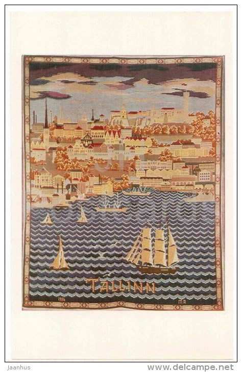 M. Adamson - Carpet , Tallinn , 1956 - textile - Tapestries and Ceramics in Soviet Estonia - unused - JH Postcards