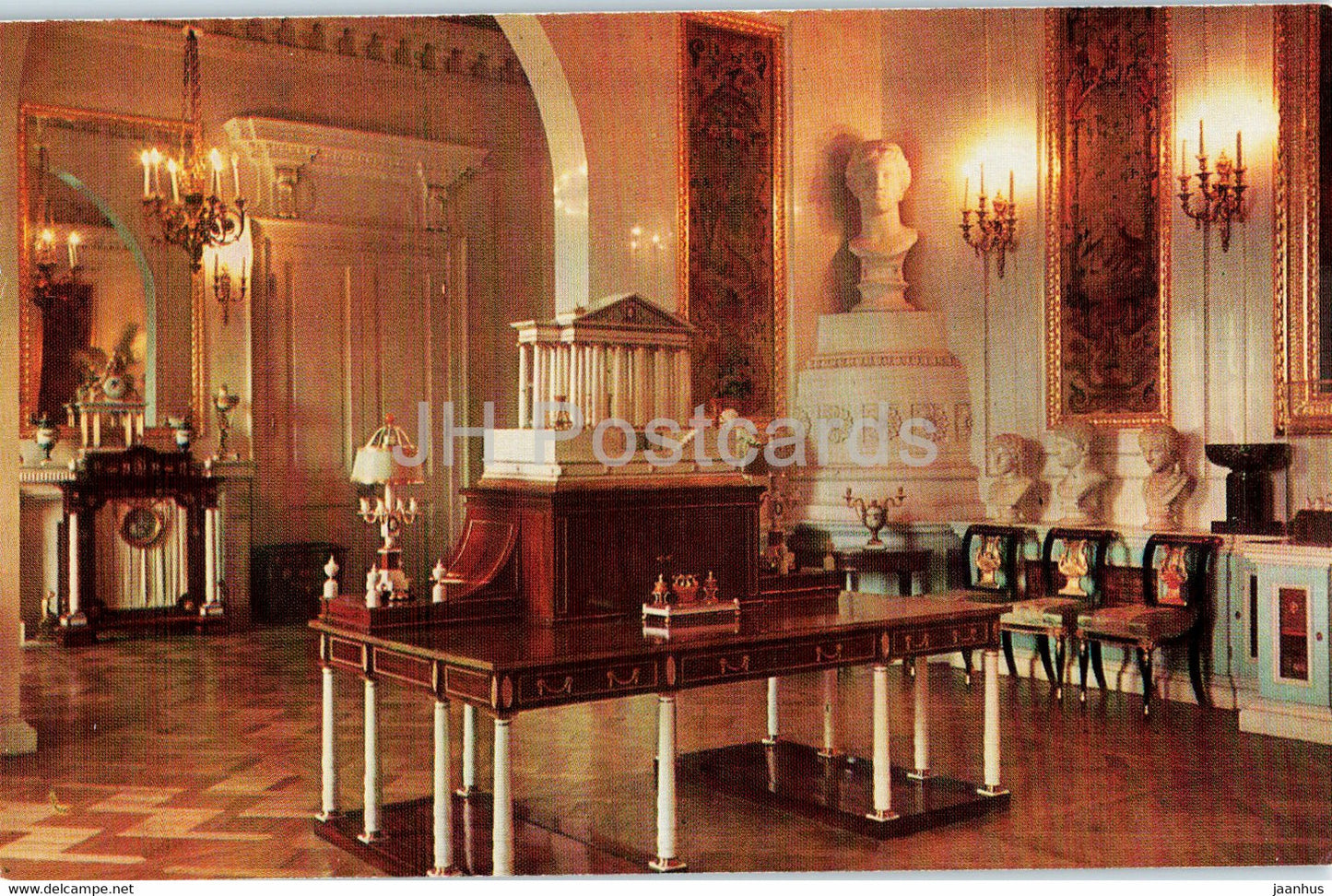 The Pavlovsk Palace - Library in the Northern Suite - 1976 - Russia USSR - unused - JH Postcards
