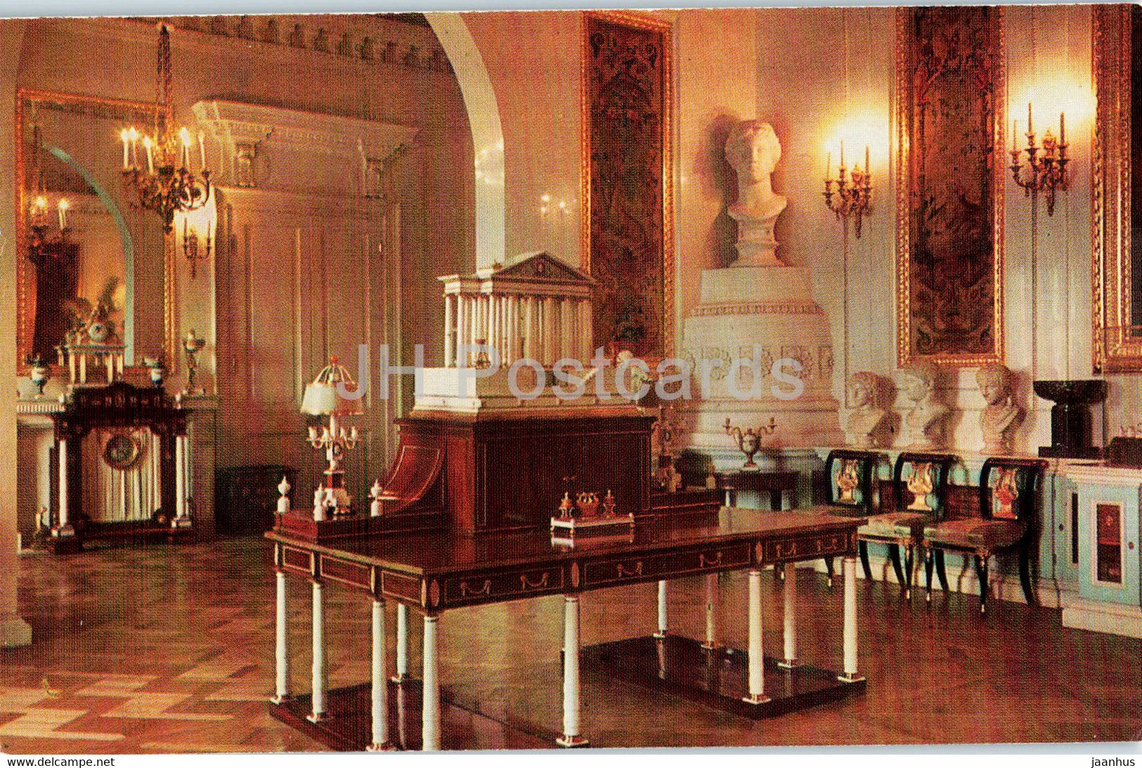 The Pavlovsk Palace - Library in the Northern Suite - 1976 - Russia USSR - unused - JH Postcards