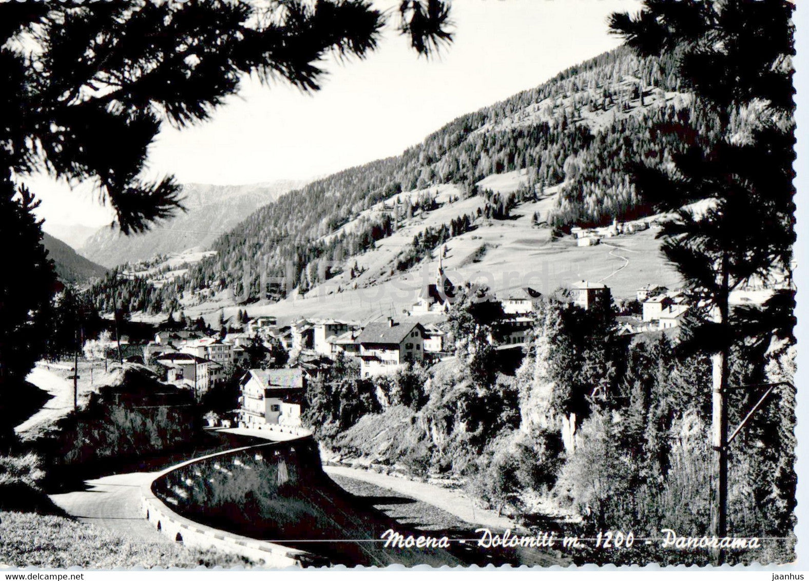Moena - Dolomiti m 1200 - Panorama - old postcard - 1957 - Italy - used - JH Postcards