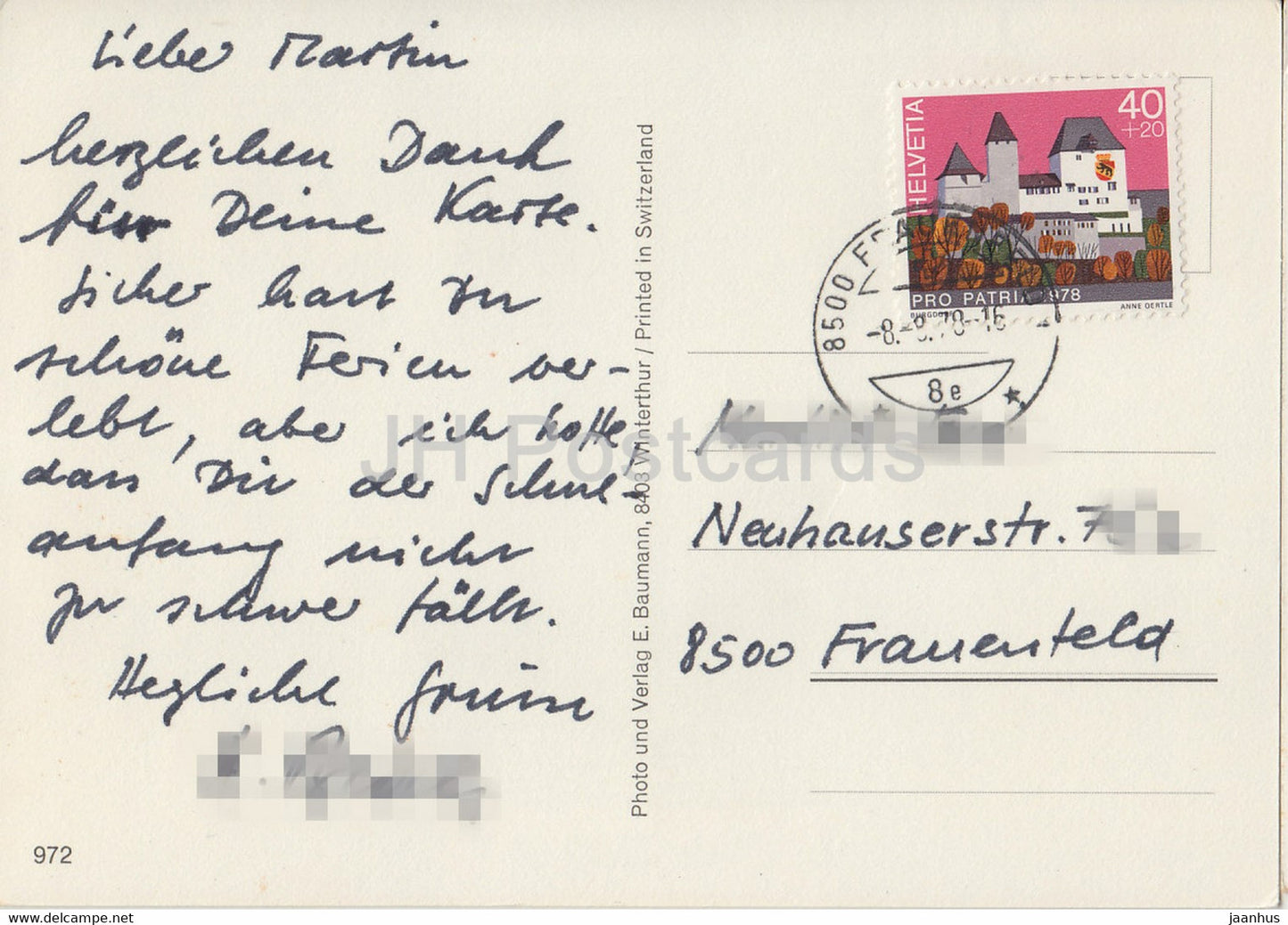 Schaffhouse - vues de la ville - multiview - 1978 - Suisse - utilisé