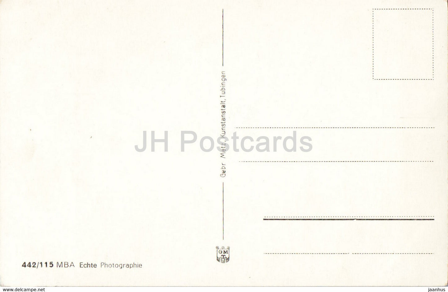 Burg Hohenzollern 855 m - carte postale ancienne - Allemagne - inutilisée