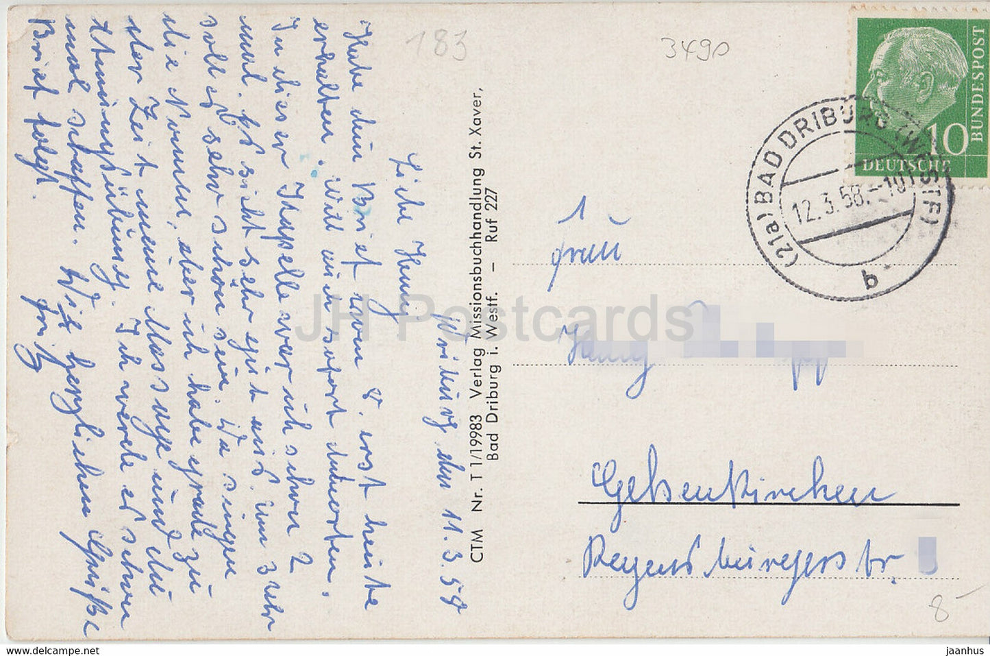 Bad Driburg - Kapelle - Kloster - Kloster - 1958 - Deutschland - gebraucht