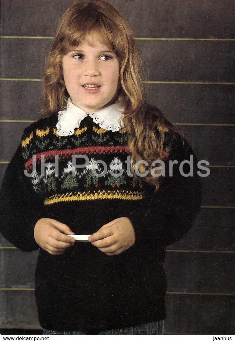 Girl Pullover - 1 - Children Fashion - Czech Republic - unused - JH Postcards