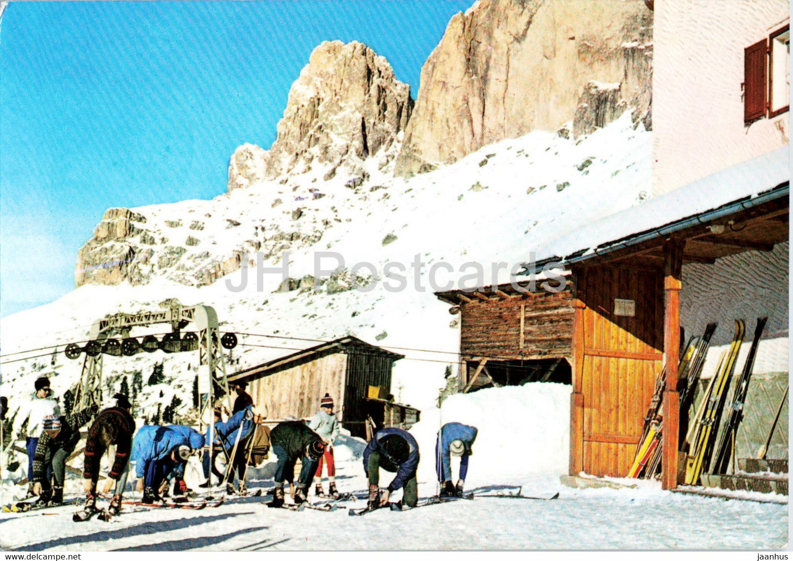Dolomiti - Rifugio Paolina - Catinaccio - Rosengartenhutte - alpine skiing - 1965 - Italy - used - JH Postcards