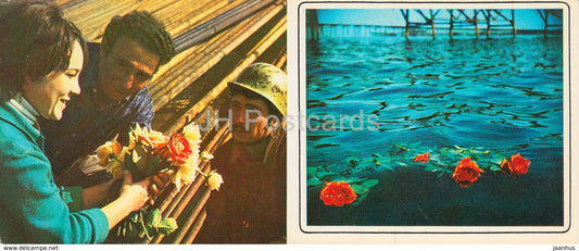 Neftyanye Kamni - Neft Daslari - work shift winners - workers - 1975 - Azerbaijan USSR - unused - JH Postcards