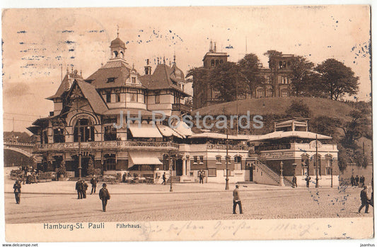 Hamburg - St Pauli - Fahrhaus - Serie Luxusdruck - old postcard - 1907 - Germany - used - JH Postcards