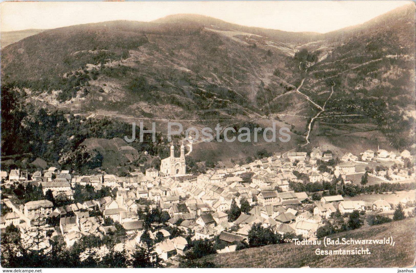 Todtnau - Bad Schwarzwald - Gesamtansicht - 8 - old postcard - Germany - used - JH Postcards
