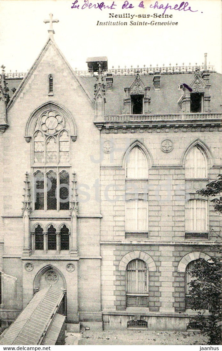 Neuilly sur Seine - Institution Sainte Genevieve - old postcard - France - used - JH Postcards