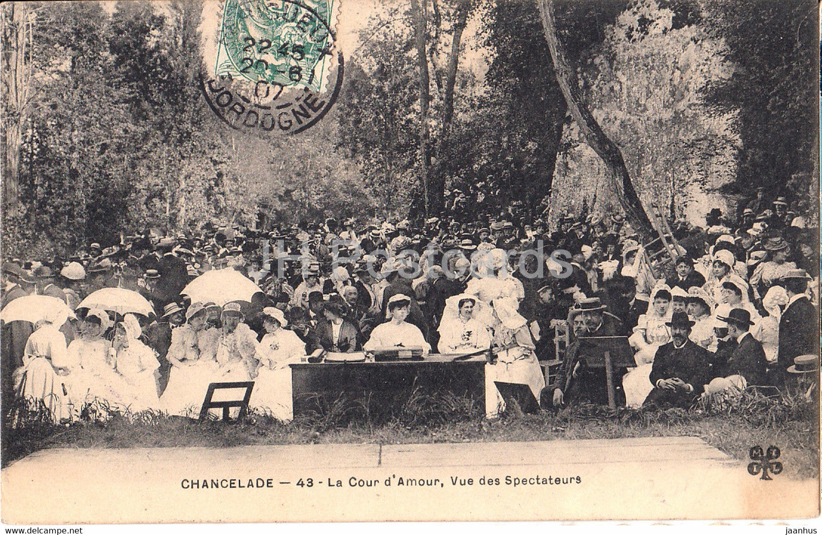 Chancelade - La Cour d'Amour - Vue des Spectateurs - 43 - old postcard - 1907 - France - used - JH Postcards