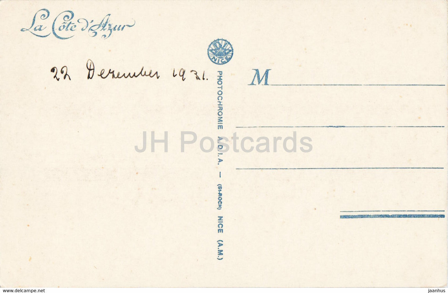 Beaulieu sur Mer - Vue Générale et le Cap Ferrat - 1 - carte postale ancienne - 1931 - France - occasion