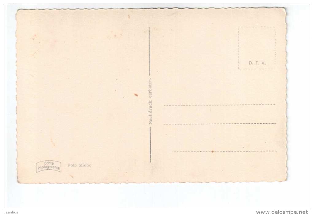 Church - river - bridge - to identify - Foto Riebe - Germany - old postcard - unused - JH Postcards