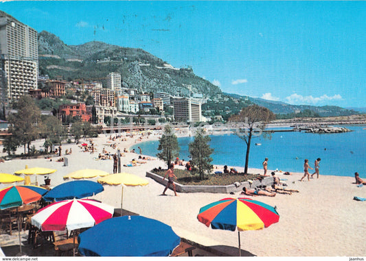 Monte Carlo - La Plage du Larvotto - Larvotto beach - 1972 - Monaco - used - JH Postcards