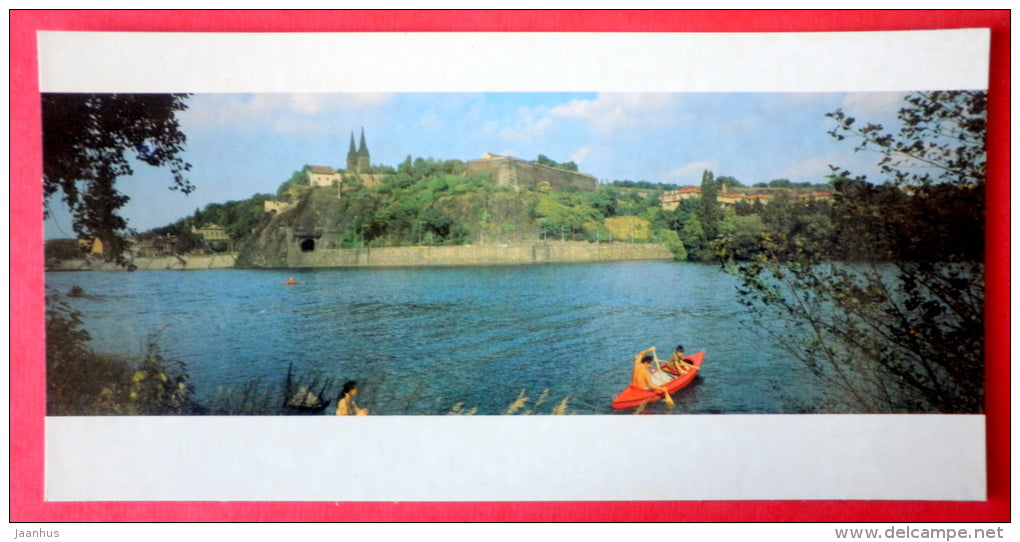 Vyshehrad - canoe - Prague - Praha - Czech Republic - Czechoslovakia - unused - JH Postcards