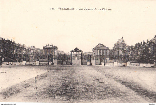 Versailles - Vue d'ensemble du Chateau - old postcard - 101 - France - unused - JH Postcards