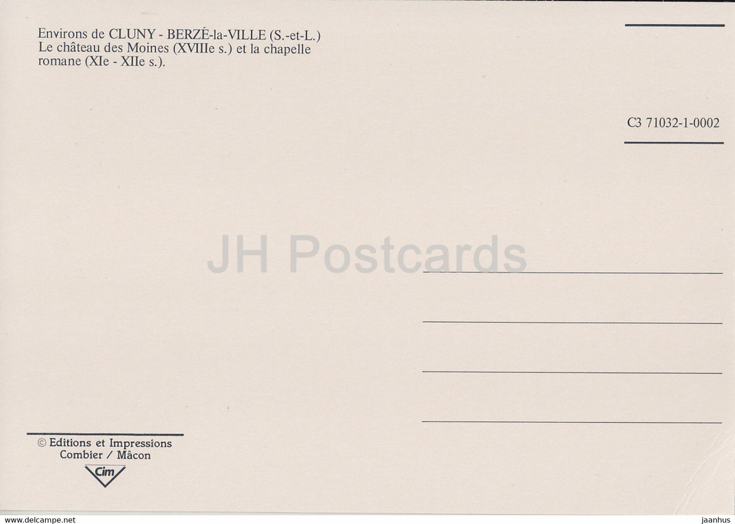 Berze la Ville - Le Chateau des Moines et la chapelle romane - castle - France - unused