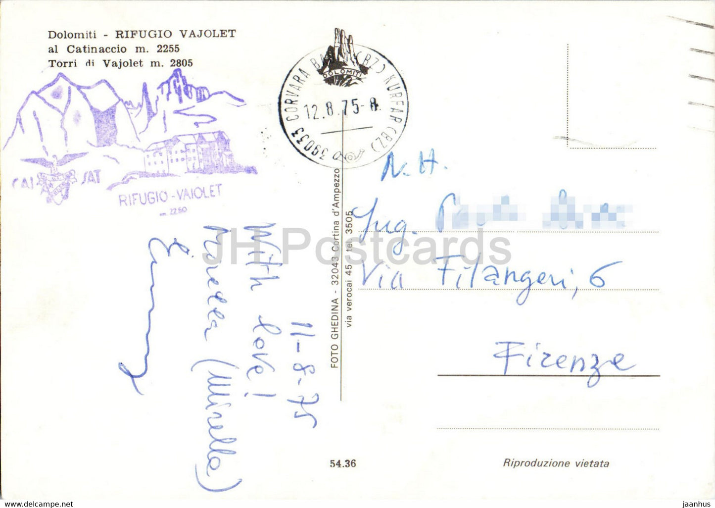 Rifugio Vajolet - Dolomiti - Catinaccio - Torri di Vajolet - 1975 - Italie - occasion