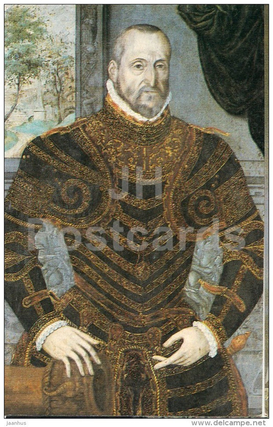 Painting of constable Montmorency - Alupka Palace Museum - Crimea - 1989 - Ukraine USSR - unused - JH Postcards