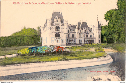 Environs de Saumur - Chateau de Salvert - par Neuille - castle - 122 - old postcard - France - unused - JH Postcards