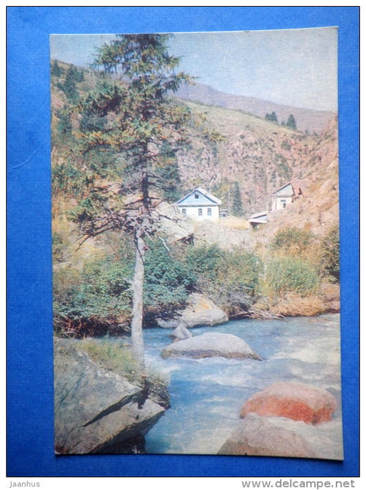Ak-Suu , mountain river - Nature of Kyrgyzstan - 1969 - Kyrgyzstan USSR - unused - JH Postcards