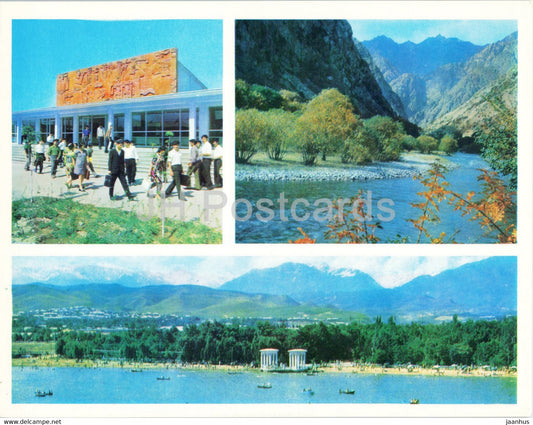 Dushanbe - Department of Arts - Varzob Gorge - Lake Komsomolskoye - 1974 - Tajikistan USSR - unused - JH Postcards