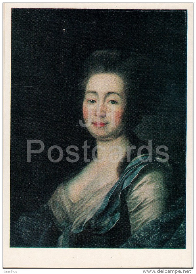 painting by D. Levitzky - Anna Dorothea Louise Schmidt , 1780 - woman - Russian art - 1976 - Russia USSR - unused - JH Postcards