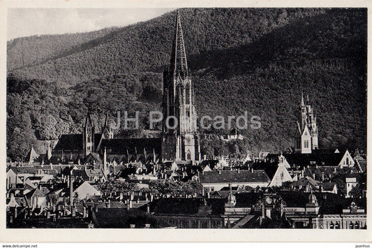Freiburg i Br - Vom Flughafen - old postcard - Germany - unused - JH Postcards