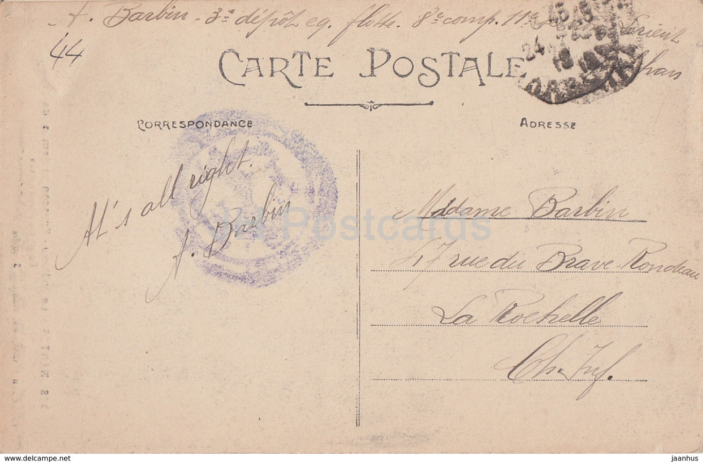 Nantes - Le Chateau - Ecusson au Armes de Bretagne - Tour du Pont Levis - castle - 758 - old postcard - France - used