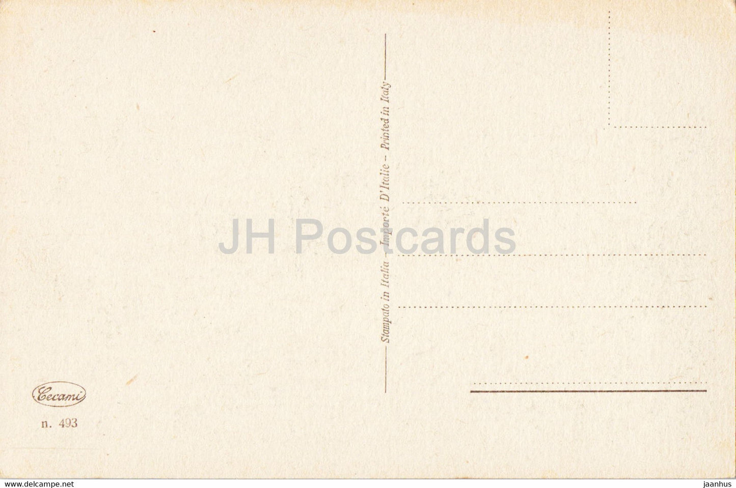 Solitaria grandezza nella quiete - Assurta forse alle piu eccelse mete - V. Verni - 493 - carte postale ancienne - Italie - inutilisée