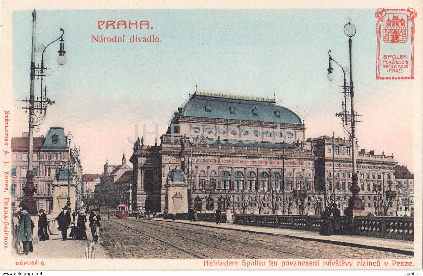 Praha - Prague - Narodni Divadlo - Depose 6 - old postcard - Czech Republic - unused - JH Postcards