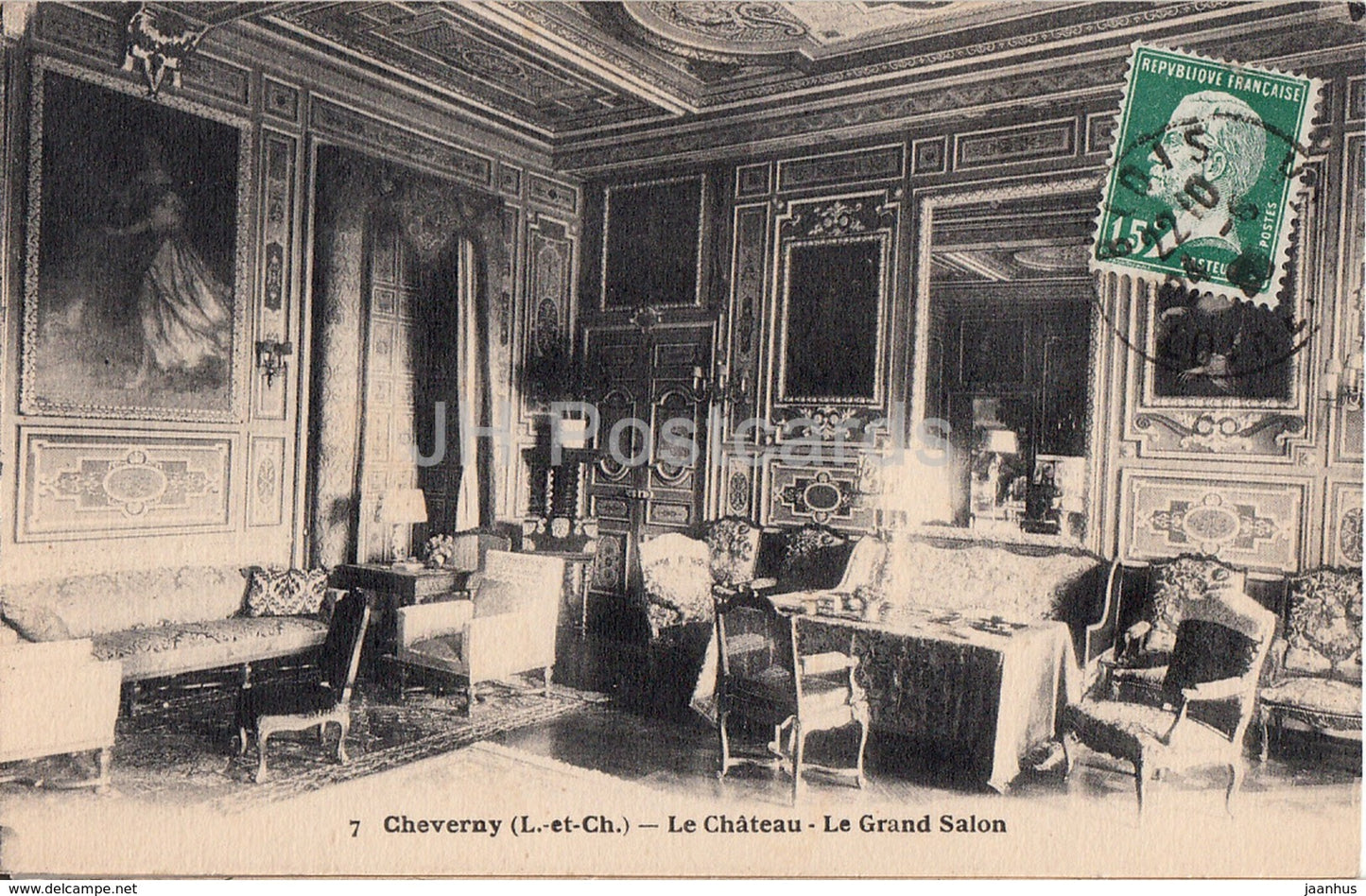 Cheverny - Le Chateau - Le Grand Salon - 7 - castle - old postcard - France - used