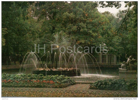 The Sun Fountain - The Fountains of Petrodvorets - 1987 - Russia USSR - unused - JH Postcards