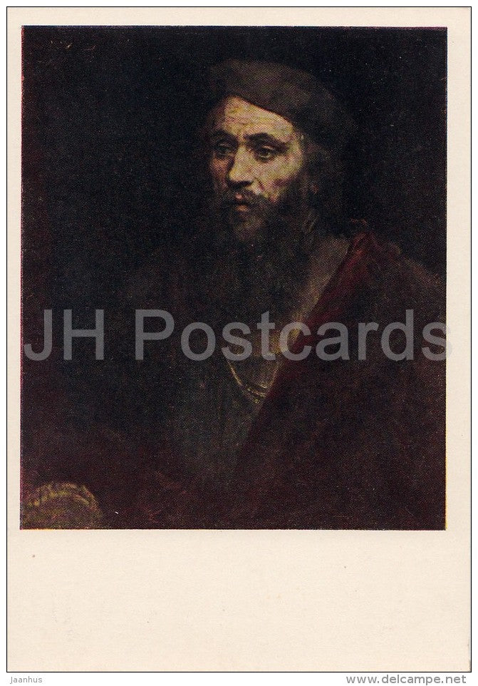 painting by Rembrandt - Portrait of a Man - man - Dutch art - 1955 - Russia USSR - unused - JH Postcards