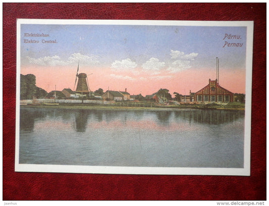 Pärnu - Pernau - Electric Power Station - old postcard REPRODUCTION!!! - 1984 - Estonia USSR - unused - JH Postcards