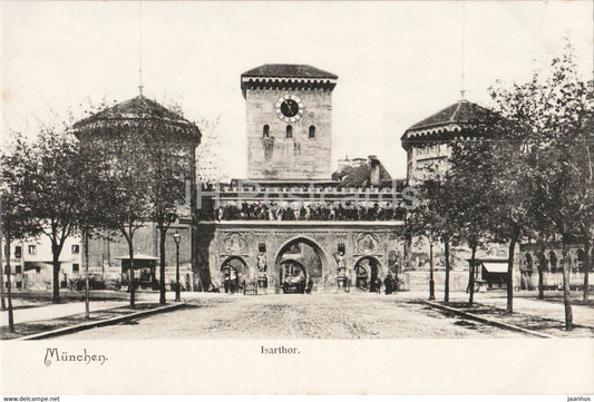 Munchen - Munich - Isarthor - 114 - old postcard - Germany - unused - JH Postcards